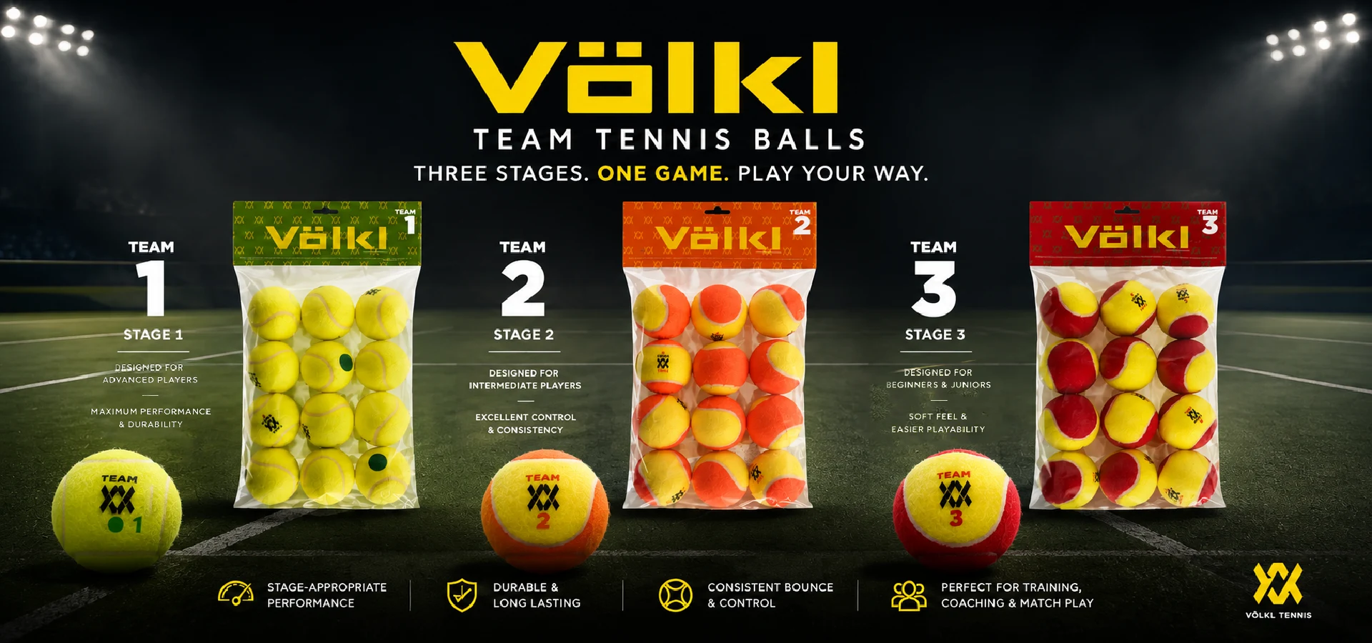 Völkl TEAM 3 Red Tennis Balls pc